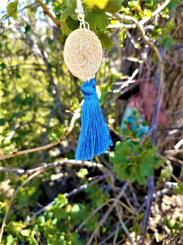 Handmade Agave Fiber  & Silk Thread Earrings