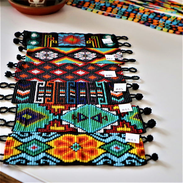 Mexican Handmade Huichol Style Beaded Bracelet