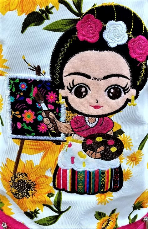 Beautiful Mexican Embroidered Apron-Mandil Mexicano