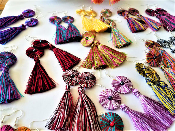 Multicolor Tassel Earrings