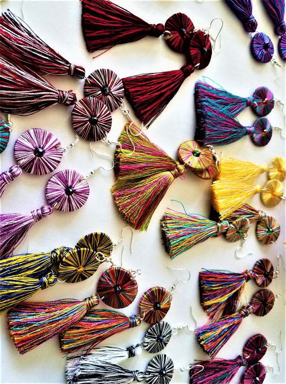 Multicolor Tassel Earrings