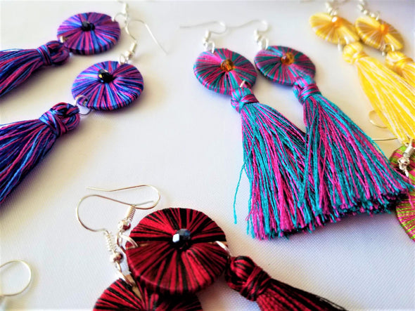 Multicolor Tassel Earrings