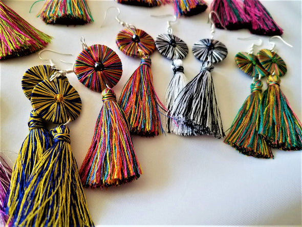 Multicolor Tassel Earrings