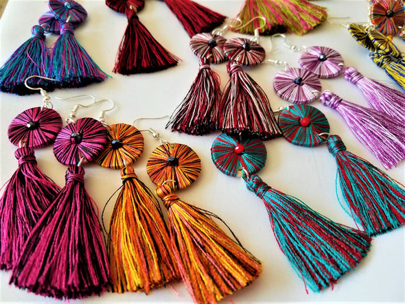 Multicolor Tassel Earrings