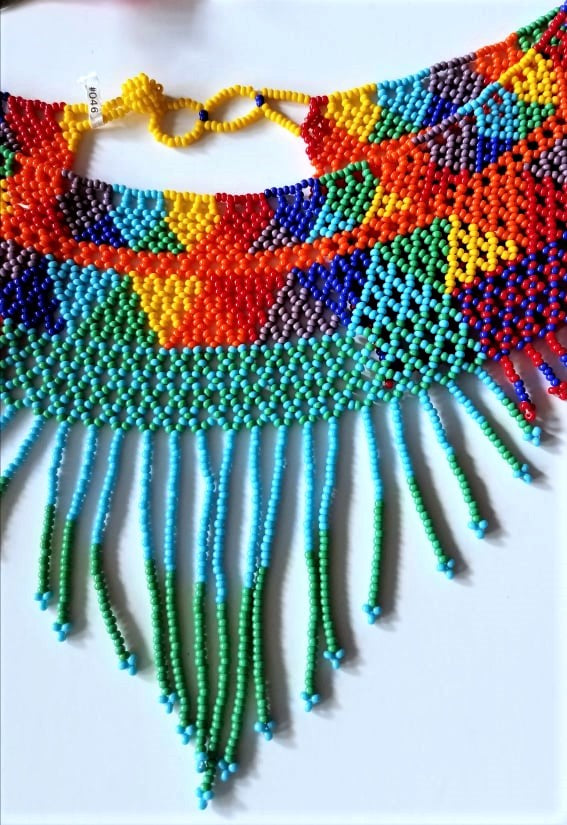 Beautiful Beaded Mexican Huichol Necklace