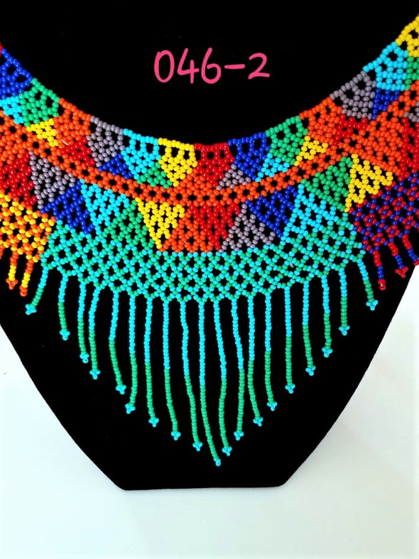 Beautiful Beaded Mexican Huichol Necklace