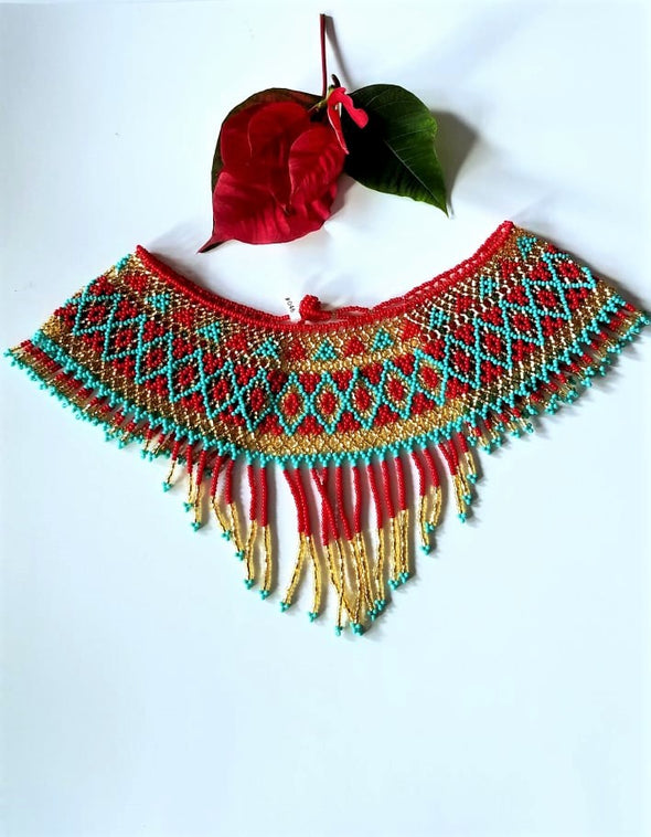 Beautiful Beaded Mexican Huichol Necklace
