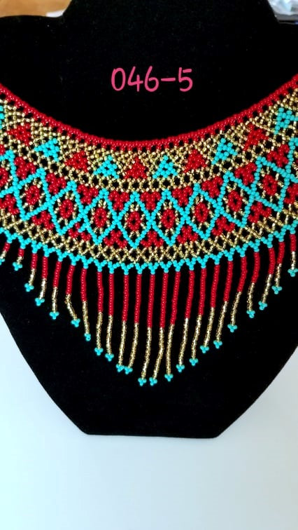 Beautiful Beaded Mexican Huichol Necklace