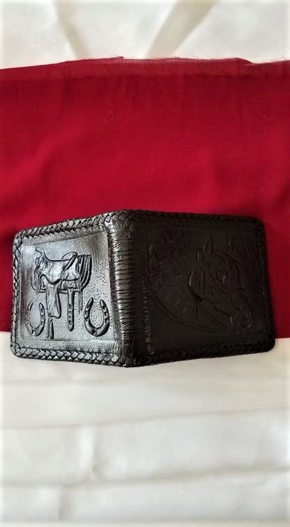 Hand Tooled Mexican Leather Men's Wallet