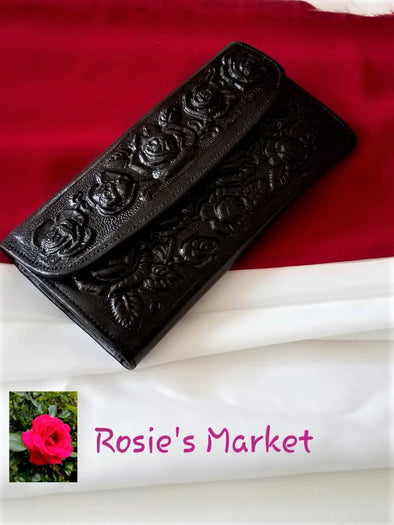 Beautiful Mexican Embossed Floral Women's Wallets