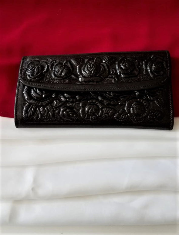 Beautiful Mexican Embossed Floral Women's Wallets