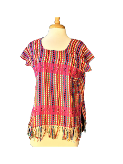 Mexican Hand Woven Colorful Blouse