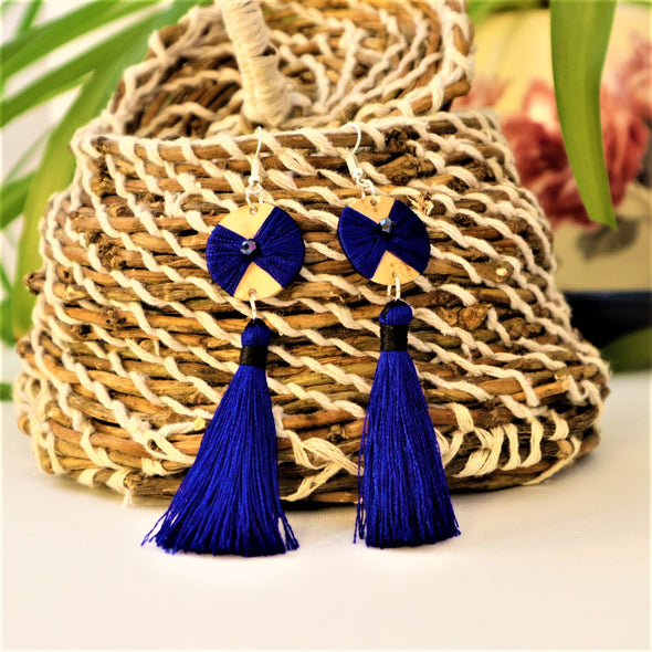 Beautiful Handmade Silk Thread & Gourd Tassel Earrings