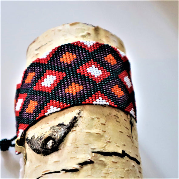 Mexican Handmade Huichol Style Beaded Bracelet