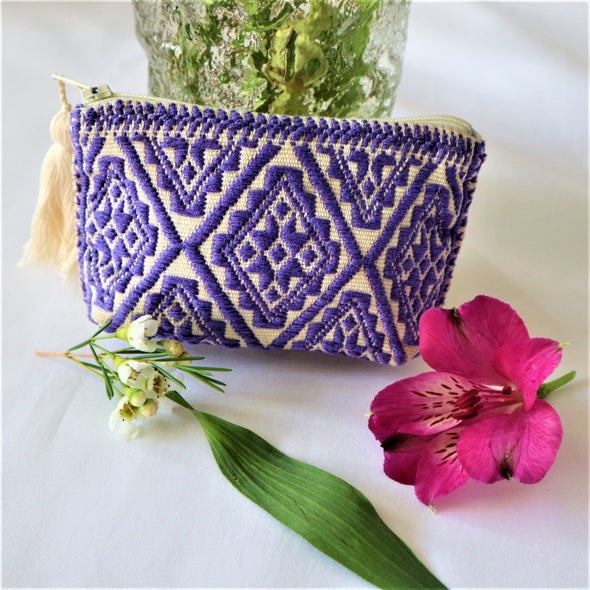 Mexican Loom Woven  Coin Pouch