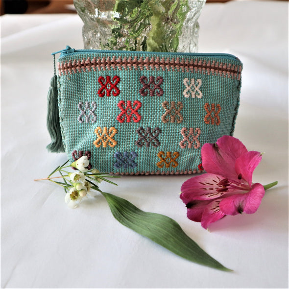 Mexican Loom Woven  Coin Pouch