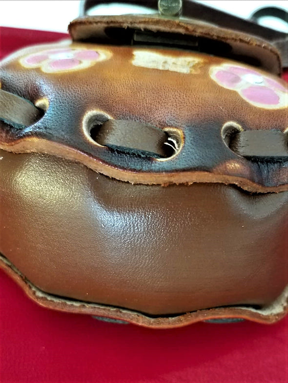 Mexican Hand Tooled Leather Change Purse- Vintage Design