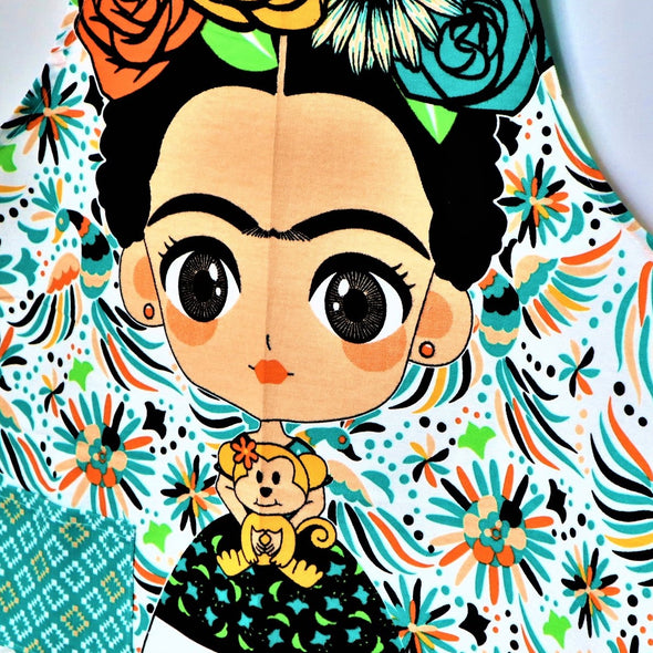 Handmade Adult Frida Print Apron.