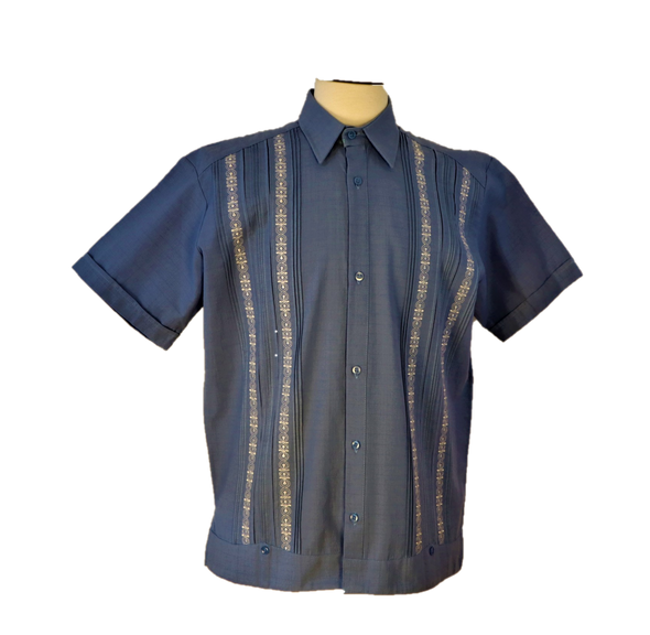 Men’s Linen Short Sleeve Embroidered Guayabera