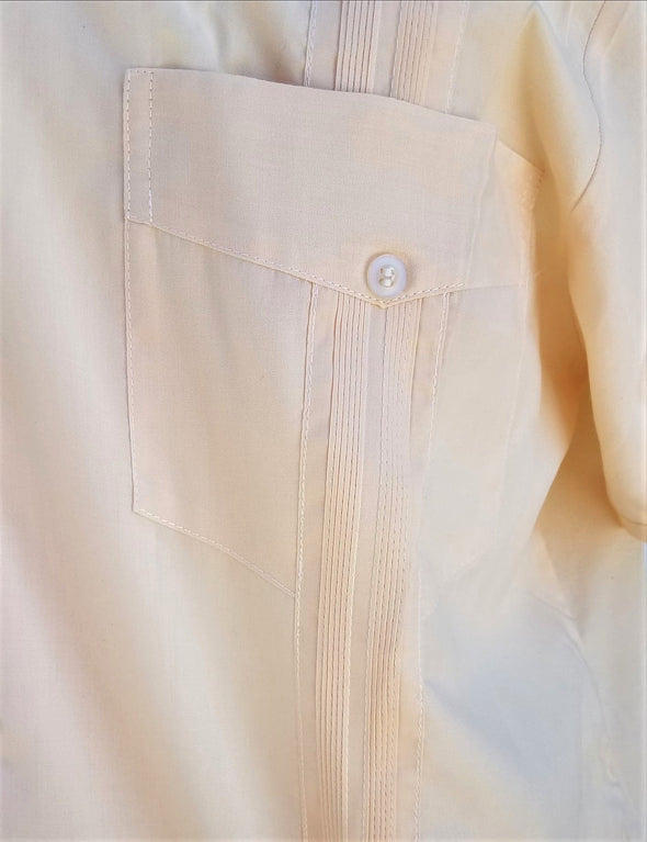 Men's Classic Guayabera Short Sleeve-100% Cotton-Authentic Yucatan