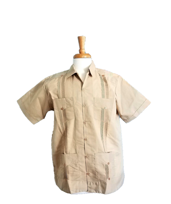 Men's Classic Guayabera Short Sleeve-100% Cotton-Authentic Yucatan