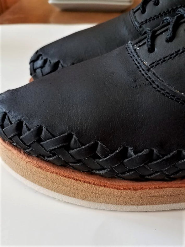 Artisanal Mexican Authentic Leather Shoes- Black Color