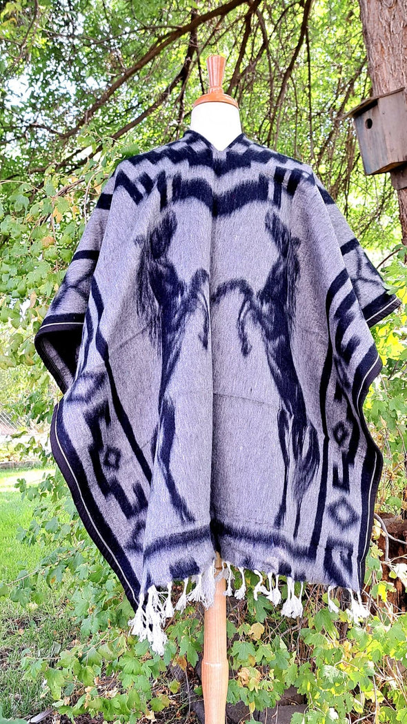 Mexican Men's Warm Poncho-Gaban