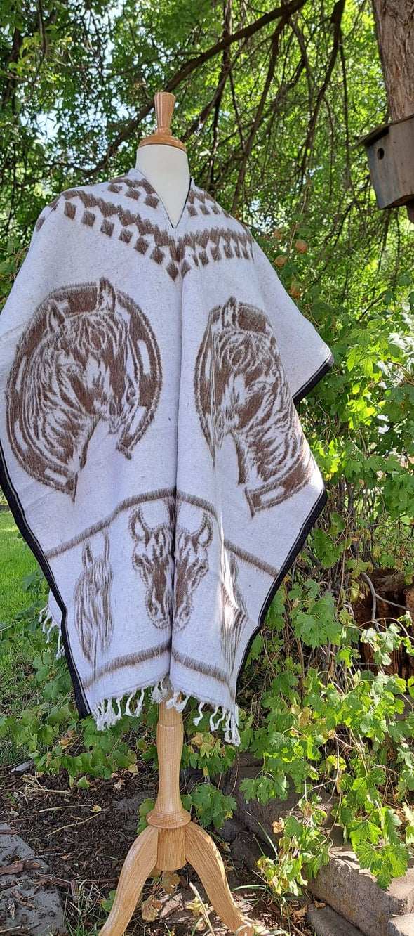 Mexican Men's Warm Poncho-Gaban