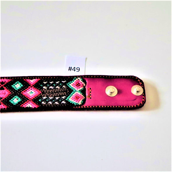 Embroidered Leather Bracelets
