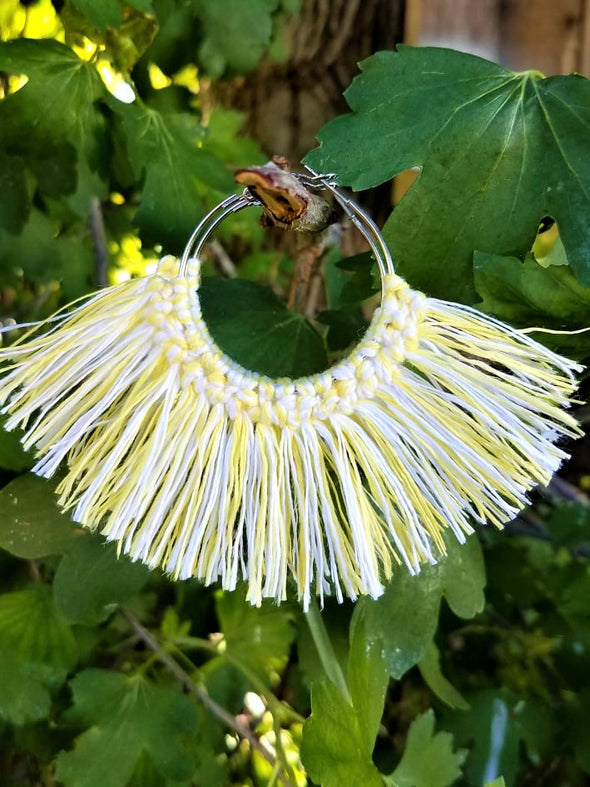 Handmade Macramé Hoop Earrings