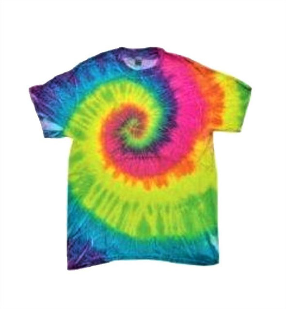 Colorful Vibrant Tie-Dye Short Sleeve Seafoam Multi-Color T-shirt