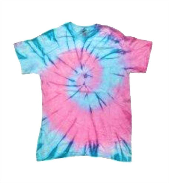 Colorful Vibrant Tie-Dye Short Sleeve Seafoam Multi-Color T-shirt