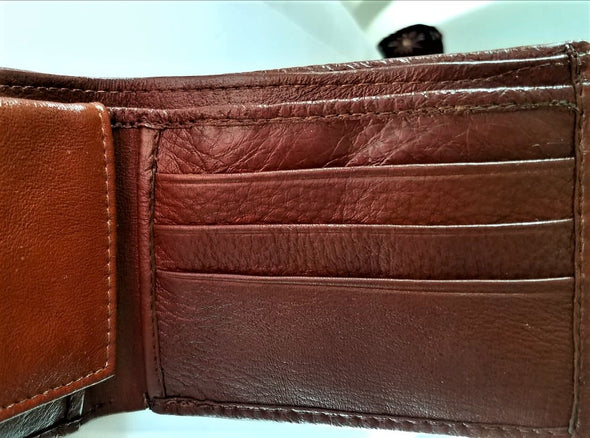 Handmade Mexican Plain Bi-fold Men's Wallets