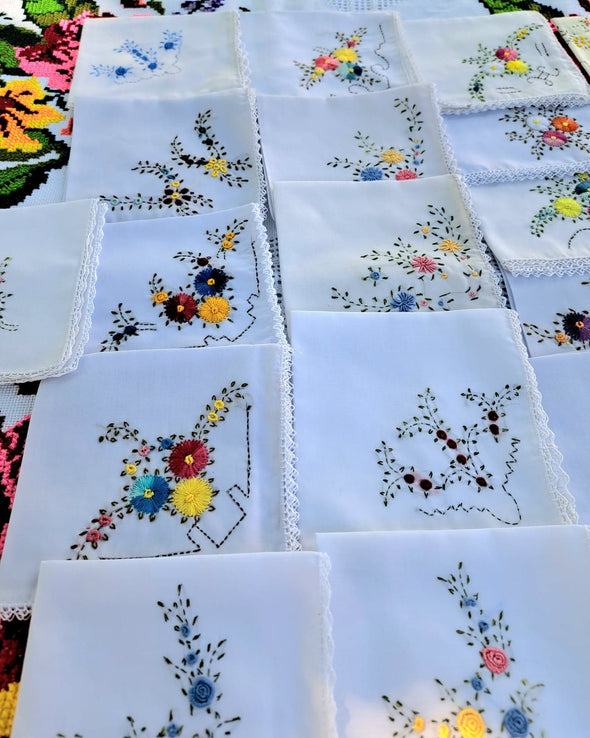 Mexican Hand  Embroidered Napkins