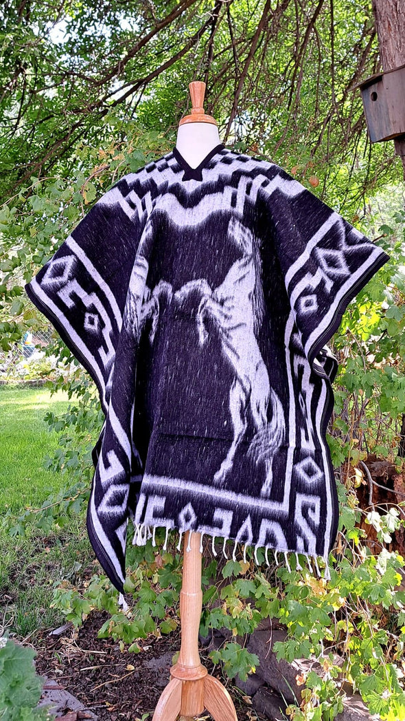 Mexican Men's Warm Poncho-Gaban