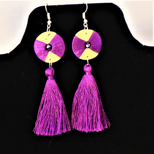 Beautiful Handmade Silk Thread & Gourd Tassel Earrings