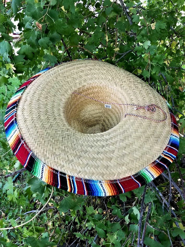 Fiesta Sombrero Serape Trim Palm Hat