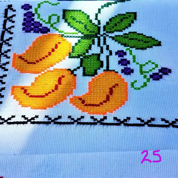 Handmade  Cross-stitch Tortilla Napkins