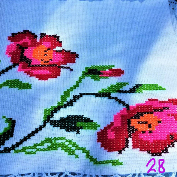 Handmade  Cross-stitch Tortilla Napkins