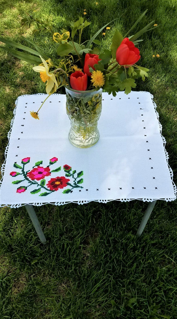 Handmade  Cross-stitch Tortilla Napkins