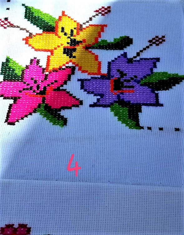 Handmade  Cross-stitch Tortilla Napkins