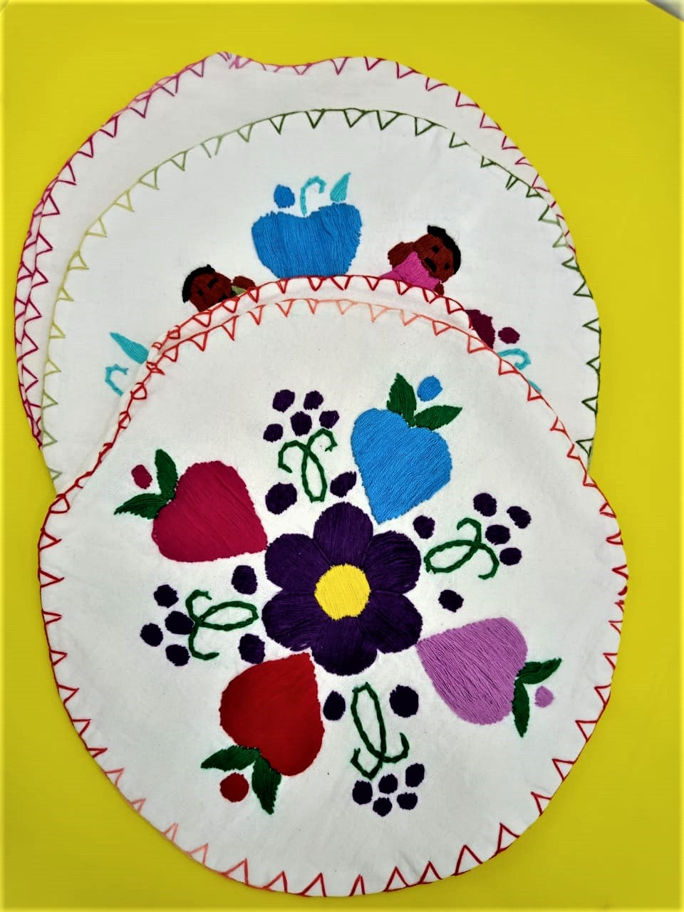 Lolo Mercadito Hand-Embroidered Tortilla Warmers