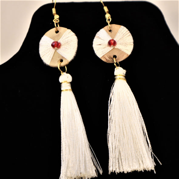Beautiful Handmade Silk Thread & Gourd Tassel Earrings