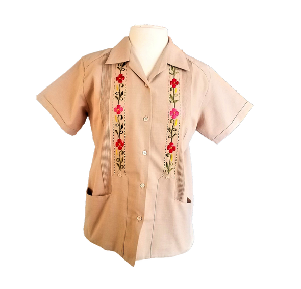 Women's Embroidered Mexican Guayabera Shirt