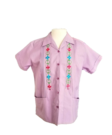 Women's Embroidered Mexican Guayabera Shirt