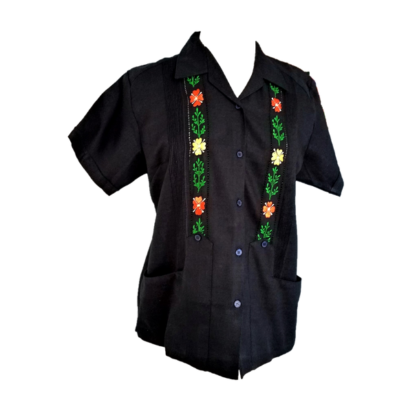 Women's Embroidered Mexican Guayabera Shirt