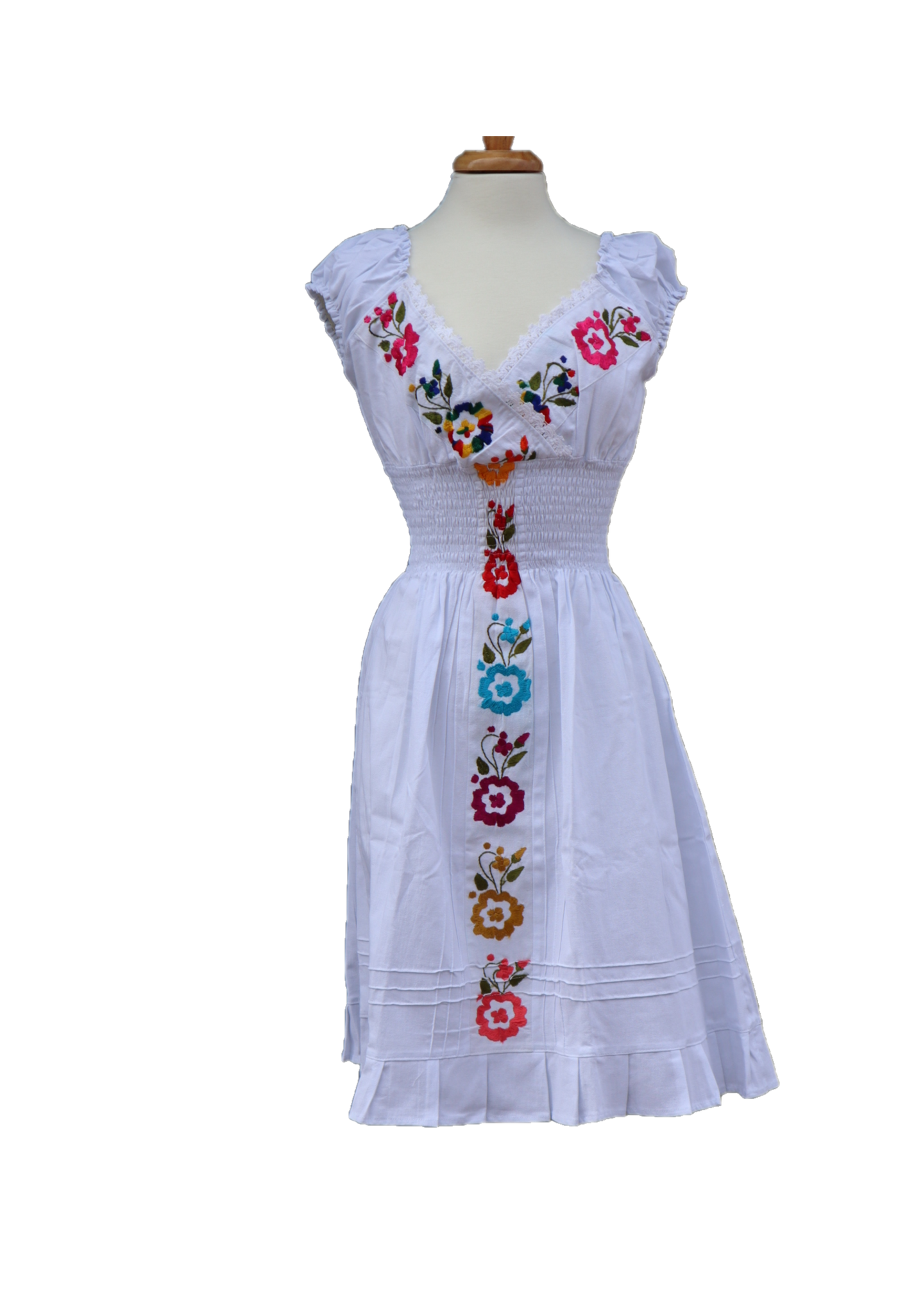 Mexican Embroidered Dress 100% Cotton Rosies Market Y Mas Mexican Embroidered Dress 100% Cotton Rosies Market Y Mas