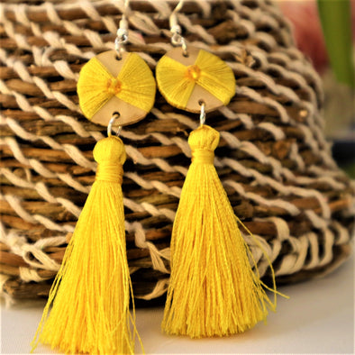 Beautiful Handmade Silk Thread & Gourd Tassel Earrings