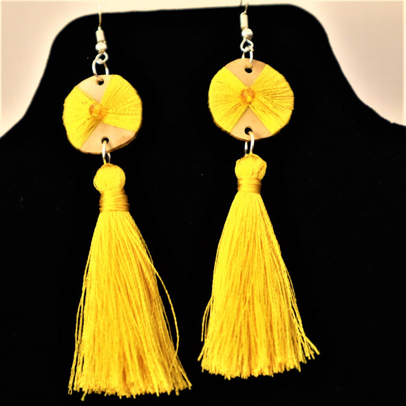 Beautiful Handmade Silk Thread & Gourd Tassel Earrings